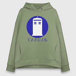 Толстовка оверсайз женская Blue tardis, цвет: авокадо