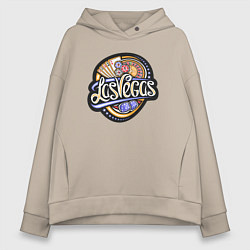 Толстовка оверсайз женская Casino Las Vegas, цвет: миндальный