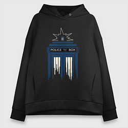 Толстовка оверсайз женская Light tardis, цвет: черный