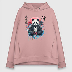 Женское худи оверсайз Panda - bushido samurai code