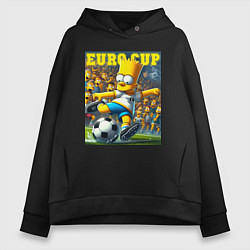 Женское худи оверсайз Euro cup - Bart Simpson