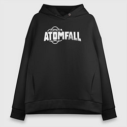 Толстовка оверсайз женская Atomfall logo, цвет: черный