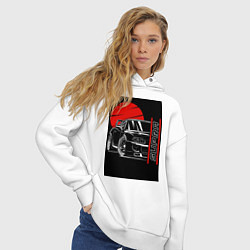 Толстовка оверсайз женская Toyota Supra авто, цвет: белый — фото 2