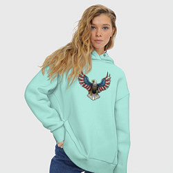 Толстовка оверсайз женская Eagle - America, цвет: мятный — фото 2