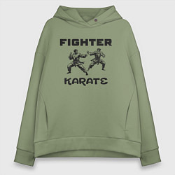 Толстовка оверсайз женская Fighters karate, цвет: авокадо