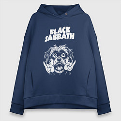 Толстовка оверсайз женская Black Sabbath rock dog, цвет: тёмно-синий