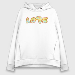 Толстовка оверсайз женская Love Africa, цвет: белый