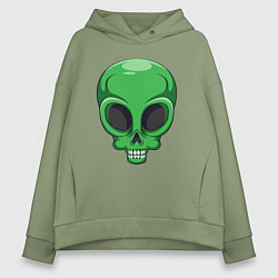 Толстовка оверсайз женская Green skeletor, цвет: авокадо