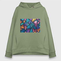 Толстовка оверсайз женская Яркое стекло, цвет: авокадо