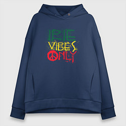 Толстовка оверсайз женская Irie vibes only, цвет: тёмно-синий