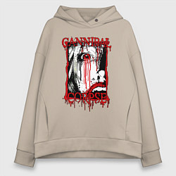 Толстовка оверсайз женская Cannibal corpse - woman face, цвет: миндальный