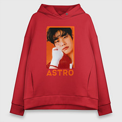 Толстовка оверсайз женская Astro MJ, цвет: красный