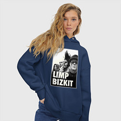 Толстовка оверсайз женская Limp Bizkit all, цвет: тёмно-синий — фото 2