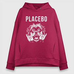 Толстовка оверсайз женская Placebo rock dog, цвет: маджента