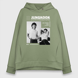 Толстовка оверсайз женская Jungkook bts seven, цвет: авокадо