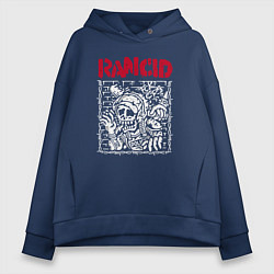 Толстовка оверсайз женская Rancid punk rock, цвет: тёмно-синий