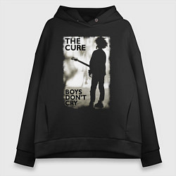 Толстовка оверсайз женская The Cure boys dont cry, цвет: черный