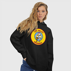 Толстовка оверсайз женская Los Pollos hermanos Breaking bad, цвет: черный — фото 2