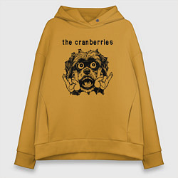 Толстовка оверсайз женская The Cranberries - rock dog, цвет: горчичный