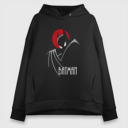 Толстовка оверсайз женская Бэтмен, цвет: черный