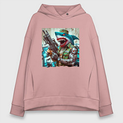 Женское худи оверсайз Dude shark - special forces