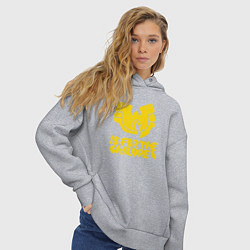 Толстовка оверсайз женская Wu-Tang для детей, цвет: меланж — фото 2