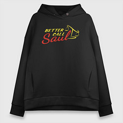 Толстовка оверсайз женская Better call Saul logo, цвет: черный