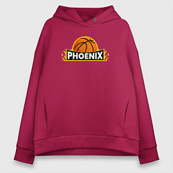 Толстовка оверсайз женская Phoenix NBA, цвет: маджента