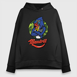 Толстовка оверсайз женская Mandrill, цвет: черный