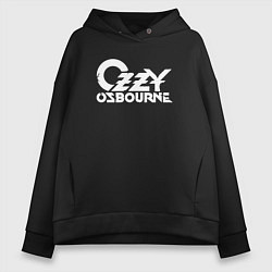 Толстовка оверсайз женская Ozzy Osbourne - logo, цвет: черный