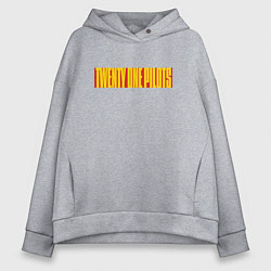 Женское худи оверсайз Twenty one pilots - color logo