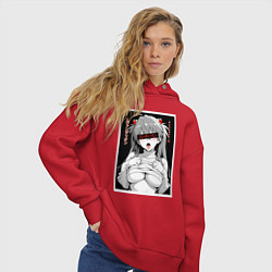 Толстовка оверсайз женская Sexy Asuka Langley - Evangelion, цвет: красный — фото 2