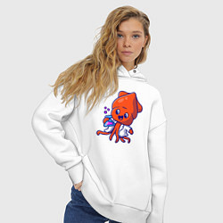 Толстовка оверсайз женская Химик осьминог, цвет: белый — фото 2