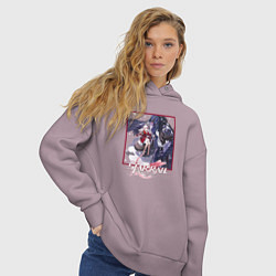 Толстовка оверсайз женская Клара, цвет: сиреневый — фото 2