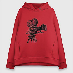 Толстовка оверсайз женская Кинооператор, цвет: красный