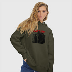 Толстовка оверсайз женская Берсерк Гатс с мечом, цвет: хаки — фото 2