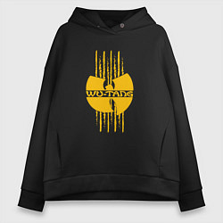 Толстовка оверсайз женская Wu-Tang tiger style, цвет: черный