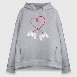 Толстовка оверсайз женская Lover gamer, цвет: меланж
