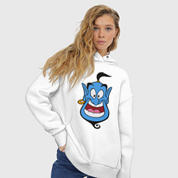 Толстовка оверсайз женская Аладдин - Джинни, цвет: белый — фото 2