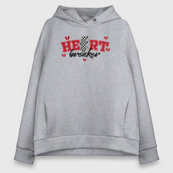 Толстовка оверсайз женская Heart breaker, цвет: меланж