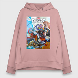 Толстовка оверсайз женская Персонажи - Marvel rivals, цвет: пыльно-розовый