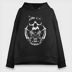 Толстовка оверсайз женская Sons Of Anarchy - charming, цвет: черный