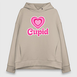 Толстовка оверсайз женская Амур, цвет: миндальный