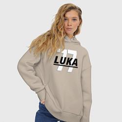 Толстовка оверсайз женская 77 Luka, цвет: миндальный — фото 2