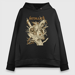 Толстовка оверсайз женская Metallica - rats and crows, цвет: черный