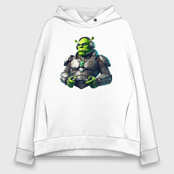 Толстовка оверсайз женская G2 esports team - cyber Shrek, цвет: белый