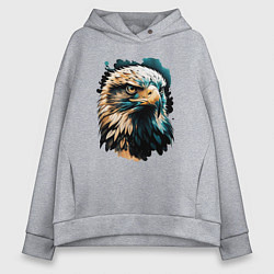 Толстовка оверсайз женская Взгляд хищника, цвет: меланж