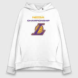 Толстовка оверсайз женская Lakers championship, цвет: белый