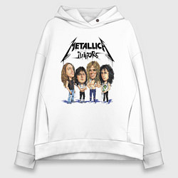 Толстовка оверсайз женская Metallica juniors - cartoon, цвет: белый