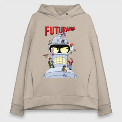 Женское худи оверсайз Futurama all